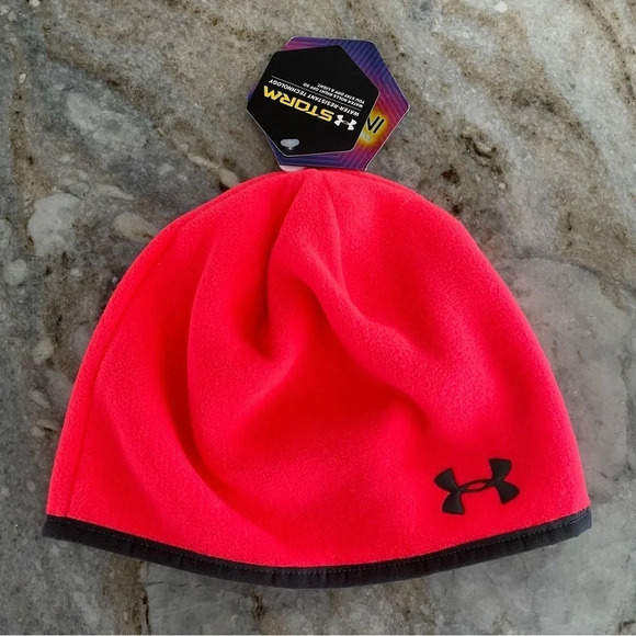 NEW Under Armour Cold Gear Teal Beanie Infrared - Picture 1 of 10